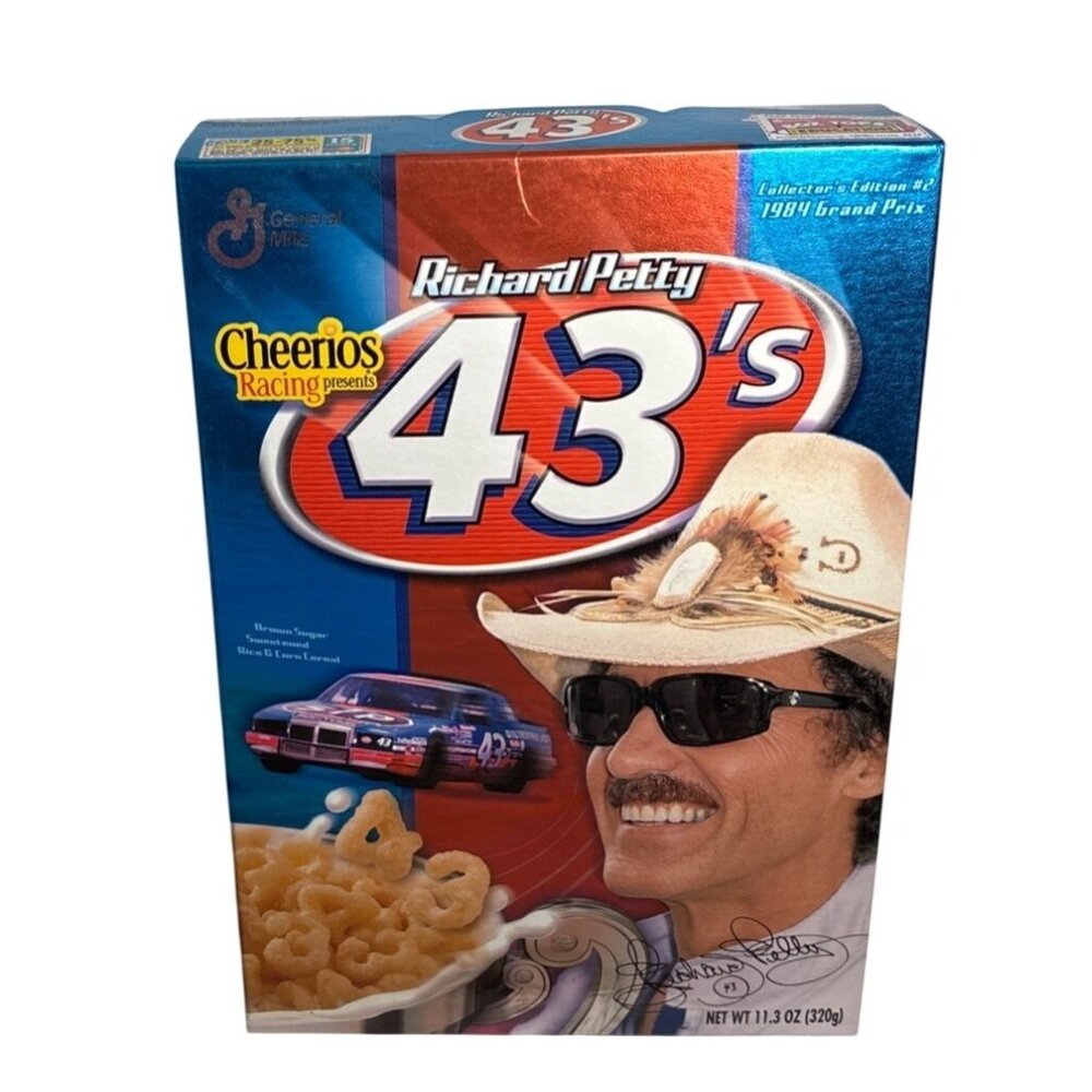 Richard Petty Cheerios Unopened Cereal Box Nascar Racing 2003